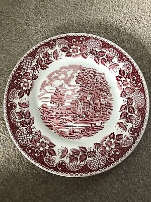 Vintage Red Barratts  Elizabethan  Staffordshire Dinner Plate 10 Inches - VGC • £15