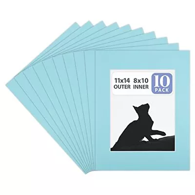 Pack Of 10 11x14 For 8x10 Color Picture Photo Mat White Core Acid-Free Artwork • $17.99