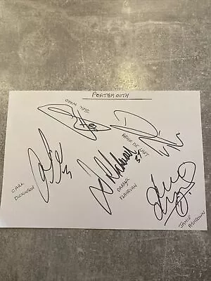 £25 • Buy 34 X Portsmouth Fc Signatures - Hand Signed - White Autograph Paper
