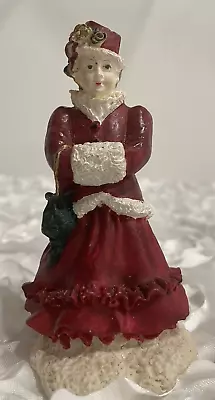 Mervyns Christmas Village Square “Lady Dressed With Fur Handwarmer” 1994  NICE • $11.99