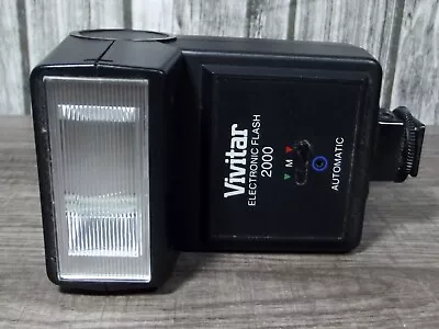 Vivitar Electronic Flash 2000 Automatic Shoe Mount SLR Film Camera Vintage Works • $12.95