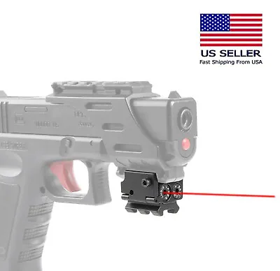 Mini Red Dot Sight Laser W/ Rail Mount F/ Pistol Handgun Low Profile Rifle • $12.99