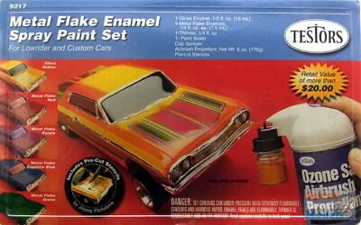 TES09217 Testors Metal Flake Enamel Spray Paint Set • $34.74