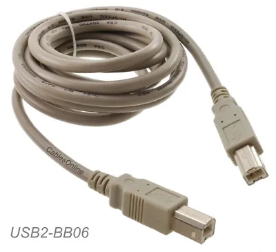 6ft USB Type-B Male To USB Type-B Male USB 2.0 Cable CablesOnline USB2-BB06 • $7.95