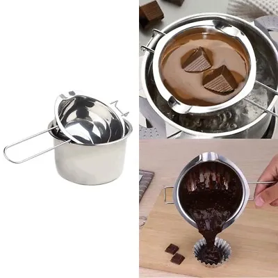 2Pcs Stainless Steel Wax Melting Pot Double Boiler UK For DIY Candle Soap Making • £12.79