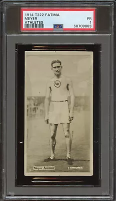 1914 T222 Fatima Cigarettes Athletes MEYER Sprinter Graded PSA 1 • $225