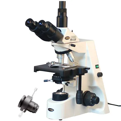 AmScope 40X-2500X Premium Infinity Plan Kohler Trinocular Darkfield Microscope • $1004.99