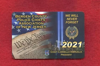 2021 New Jersey  BERGEN POLICE CHEIFS  Pba Card • $9.95