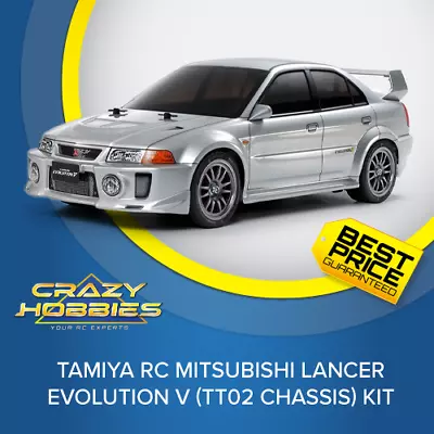 $219 • Buy Tamiya RC Mitsubishi Lancer Evolution V (TT02 Chassis) KIT *IN STOCK*