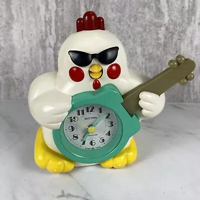 Rhythm Rock & Roll Singing Chicken Guitar Alarm Clock Japan WORKS Great • $99.99