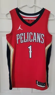 Nike Zion Williamson Red New Orleans Pelicans Swingman Jersey Size 40 • $9.99