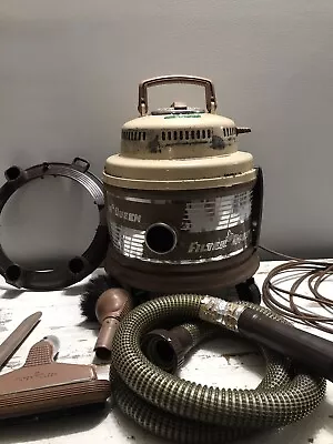 Vintage FILTER QUEEN Canister Vacuum Cleaner MODEL 31 WORKS Attachments & Dolly • $34