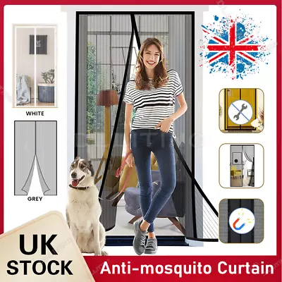 Magnetic Magic Curtain Door Mesh Fastening Mosquito Fly Bug Insect Net Screen • £7.29