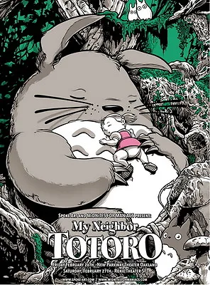 Joshua Budich  MY NEIGHBOR TOTORO  LTD Print Poster Spoke Art Mondo • $200