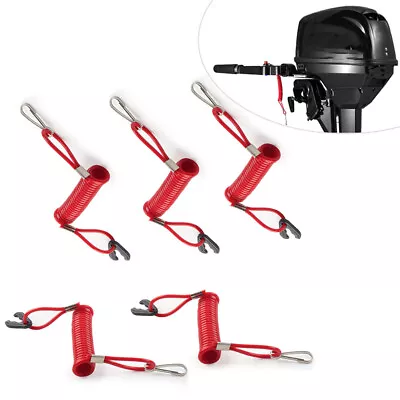 5PCS Outboard Kill Switch Lanyard Tether Stop Lanyard For Yamaha For Evinrude • $30.73