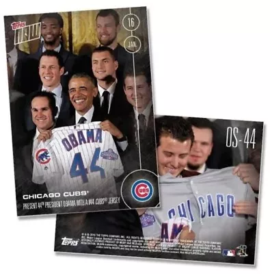 2016 Topps Now #os-44 Chicago Cubs President Barack Obama • $24.99