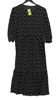 Zara Women's Midi Dress M Black 100% Other A-Line • £12.10