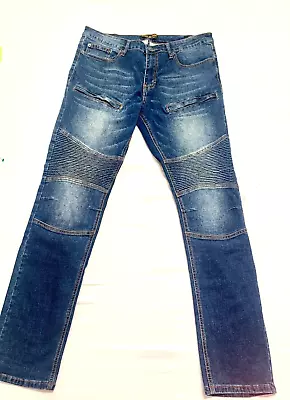 Mens Ring Of Fire Denim Jeans Size 36x32 • $16.87