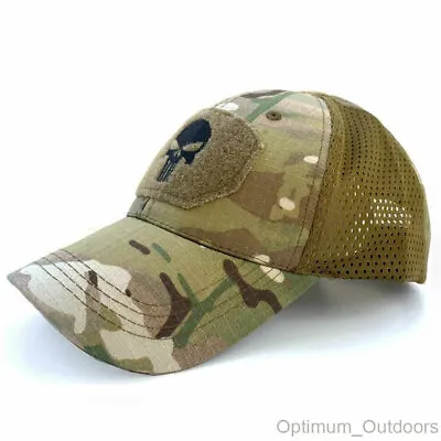 £12.95 • Buy Punisher Mesh Back Baseball Cap Operators Hat Airsoft Army Camouflage Skull UK