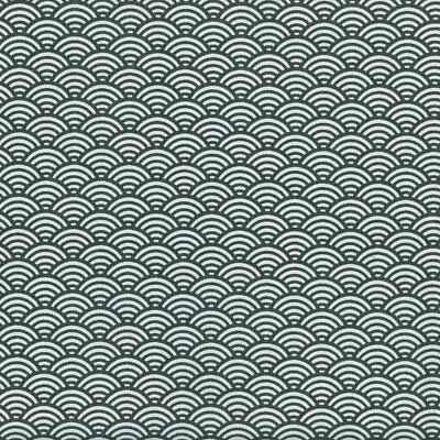 Textiles Français Japanese Scales Fabric Anthracite 100% Cotton 160 Cm Wide • £5.95