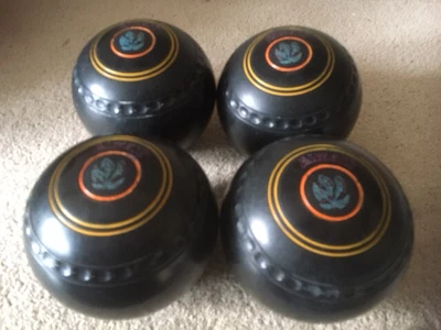 £32 • Buy Almark Commander Flat Green Bowls. Set Of 4, Size 2H.