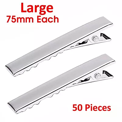 £4.45 • Buy 50 Metal Barrette Silver Crocodile Alligator DIY Bow Blank Hair Clips Clamp UK