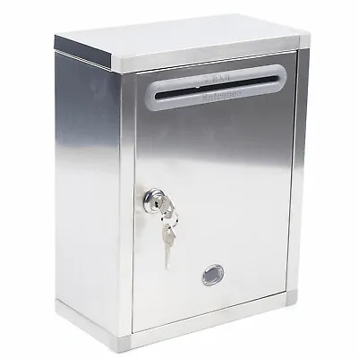 Mailbox Letter Post Box Drop Box Stainless Steel Wall Mounted Stainless Steel  • $31.36