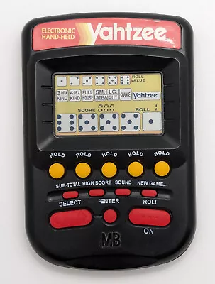 Yahtzee Handheld Electronic Game Milton Bradley Travel (1995) WORKS • $14.56