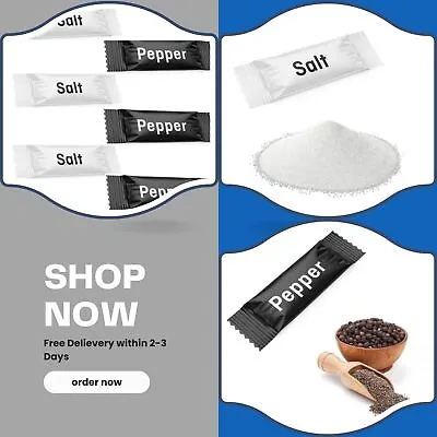 Salt & Pepper Sachet Harrisons Individual Portion Sachet Top Condiment Packet • £8.99