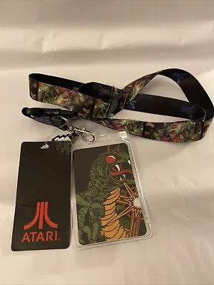 Atari Centipede Lanyard With Badge ID Ticket Holder & Charm NEW! • $4.95