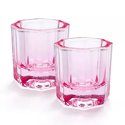 2 Pack Dappen Dish Cups For Nail Art Acrylic Liquid Pink Glass Nail Monomer ... • $14.84