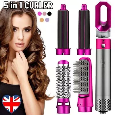 5 In 1 Professional Air Wrap Hair Styler Curler Straightner Hot Air Brush Set UK • £15.89