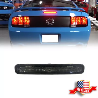 Black Smoked Lens Red LED Third 3rd Brake Stop Light For 2005-2009 Ford Mustang • $19.99