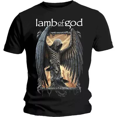 LAMB OF GOD UNISEX T-SHIRT: WINGED DEATH XL Only • £16.99