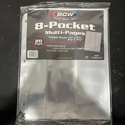 Pack Of 20 BCW Pro 8-Pocket Pages (1-PRO8M-20) • $9.72