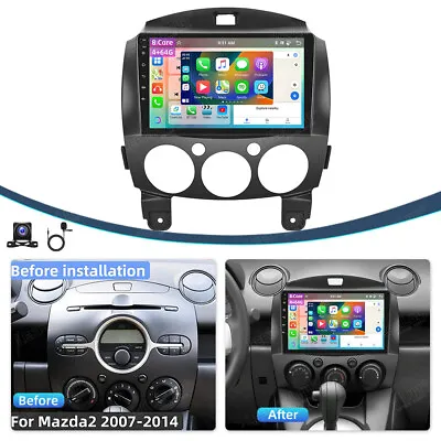 4G+64G Android 13.0 Carplay Car Stereo Radio For Mazda 2 2007-2014 GPS Navi WIFI • $159.99