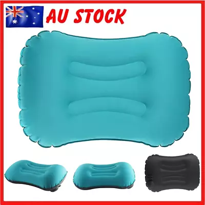 $13.93 • Buy Inflatable Blow Up Air Rectangle Pillow Head Neck Cushion Travel Camping Beach
