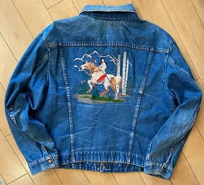 Vtg 80’s Unisex Key Imperial Native American Embroidered Denim Jacket. Size M/L. • $59.99