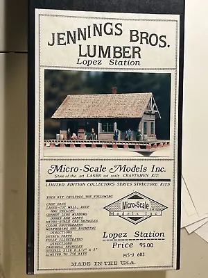 Micro-Scale Models - Jennings Bros Lumber Lopez Station - Kit #J603- HO Scale • $68.90