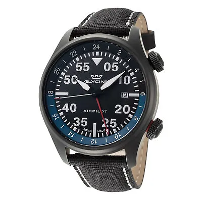 Glycine Men's GL0437 Airpilot GMT 44mm Quartz Watch • $237.27