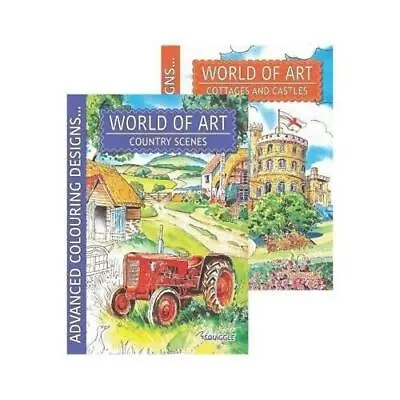 A4 WORLD OF ART Colouring Books Stress Relief Colour Therapy Art Creation • £4.99