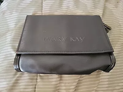 Mary Kay Gray Make-up Travel Bag With 3 Sections Mirror Zip Closure • $16.99