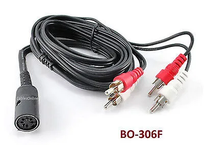 CablesOnline 6ft 5-Pin/7-Pin DIN Female To 4-RCA Audio Cable For BO Naim Quad • $25.95