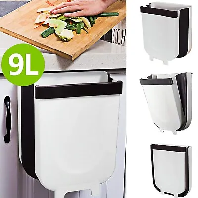 Hanging Garbage Can 9L Kitchen Dustbin Recycle Pantry Drawers Tasteless Sturdy • $18.49