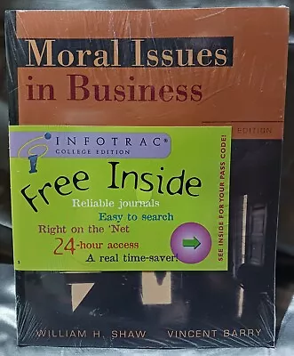 Moral Issues In Business By Vincent E. Barry And William H. Shaw SEALED 2000 • $19.99