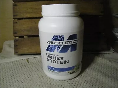 Muscletech Grass-Fed 100% Whey 20g Protein Powder Deluxe Vanilla 1.8lbs 09/2026 • $21.75