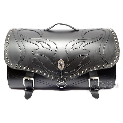 Motorcycle Leather Rear Bag Top Case Saddlebag Pannier Trike Vw Harley Davidson • $255.12