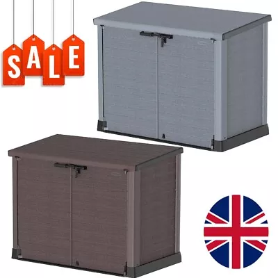 Xl Large Storage Shed Lockable Waterproof Unit Garden Outdoor Tool & Bike Bin • £175.99