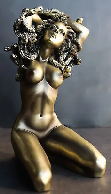 Ebros Greek Goddess Kneeling Nude Seductive Medusa W/ Snake Hair Statue 6 H • $34.99
