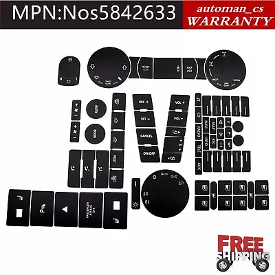 For GM GMC Chevy Radio + A/C Climate Control Button Repair Decals Stickers 1 Set • $14.99